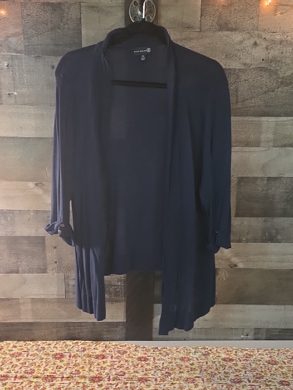 Daily Soft Open-Front Cardigan - Navy 2x